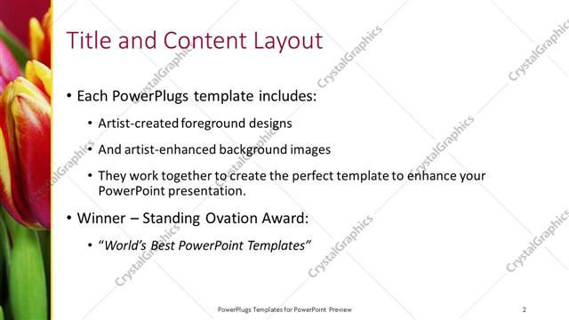 Title and Content presentation slide layout