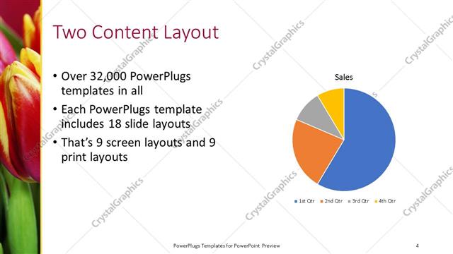 Two Content presentation slide layout