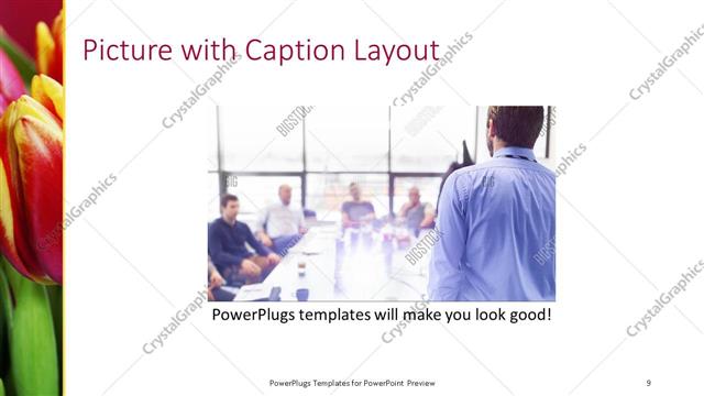Picture with Caption presentation slide layout