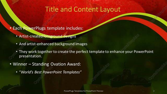 Title and Content presentation slide layout