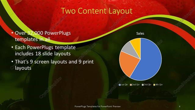 Two Content presentation slide layout