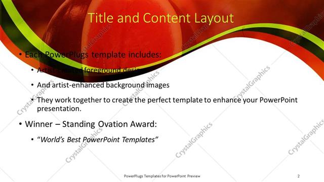 Title and Content presentation slide layout
