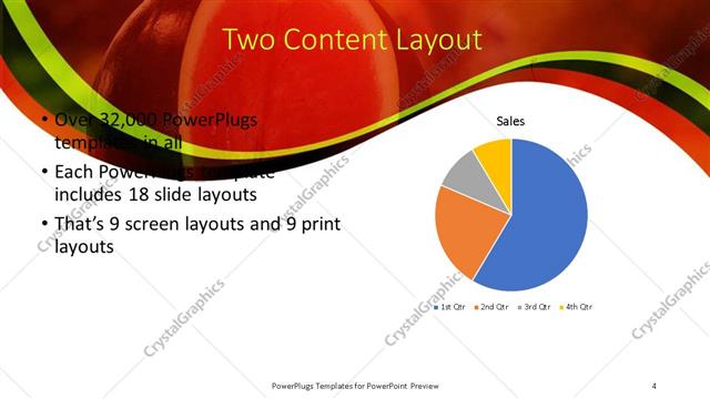 Two Content presentation slide layout