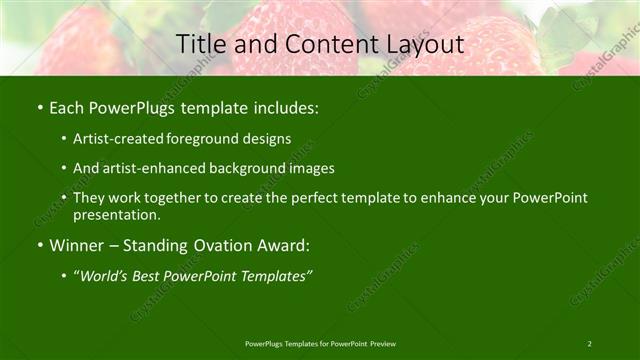 Title and Content presentation slide layout