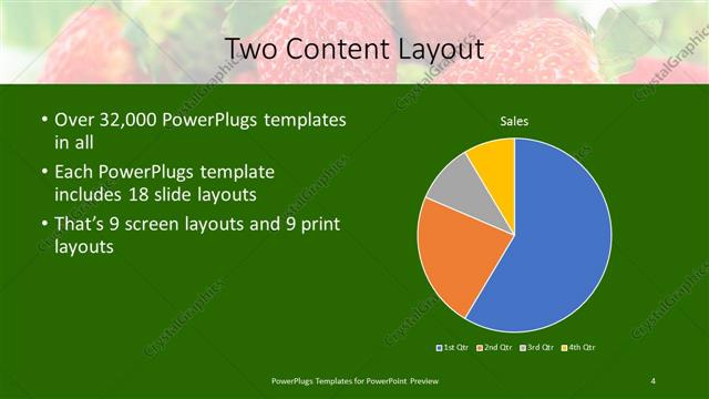 Two Content presentation slide layout