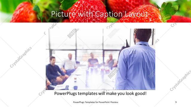 Picture with Caption presentation slide layout