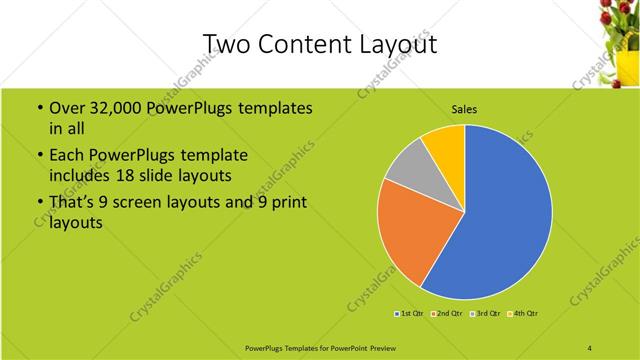 Two Content presentation slide layout
