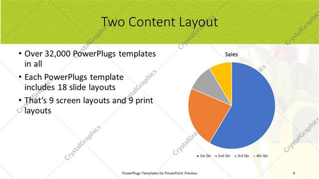 Two Content presentation slide layout