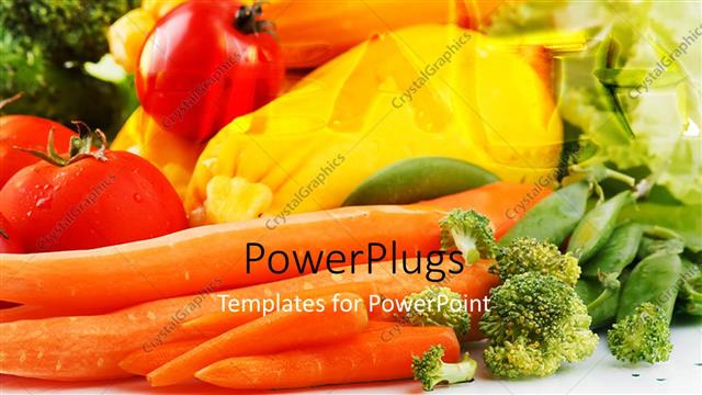  Presentation with vegetables - A lot of vegetables with place for text