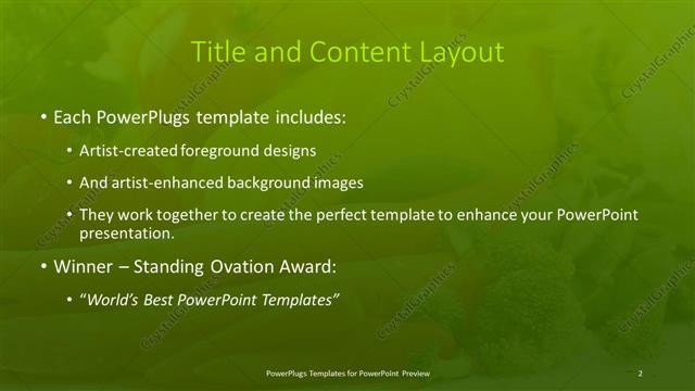 Title and Content presentation slide layout