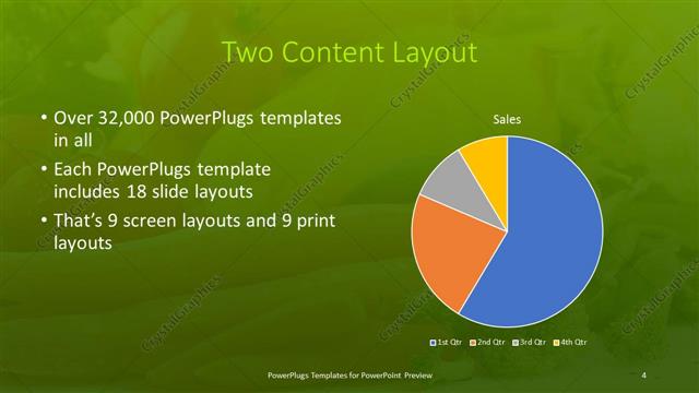 Two Content presentation slide layout