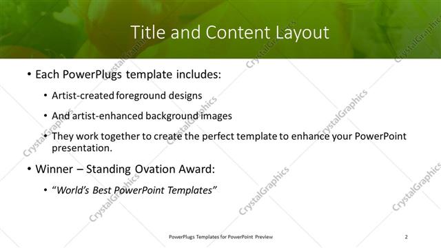 Title and Content presentation slide layout