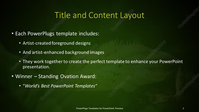 Title and Content presentation slide layout