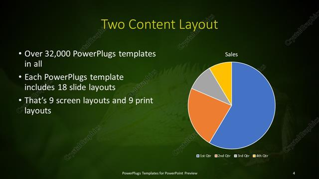 Two Content presentation slide layout