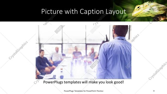 Picture with Caption presentation slide layout