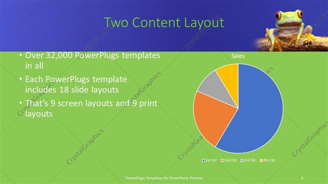 Two Content presentation slide layout
