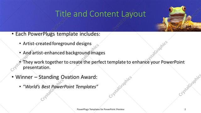Title and Content presentation slide layout