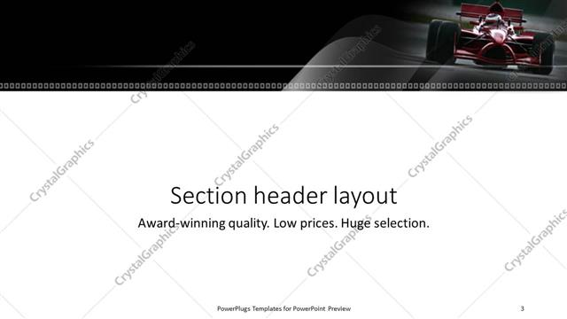 Section Header presentation slide layout
