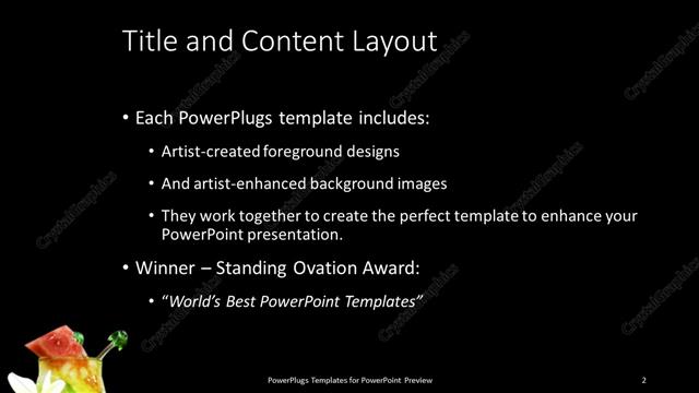 Title and Content presentation slide layout