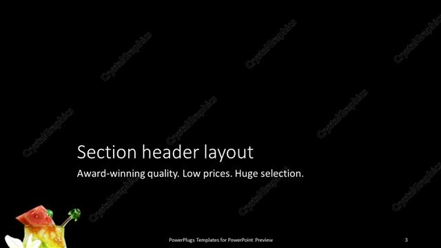 Section Header presentation slide layout