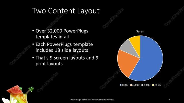 Two Content presentation slide layout