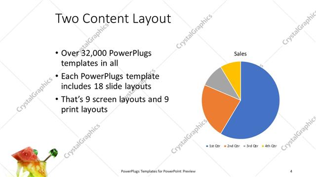Two Content presentation slide layout