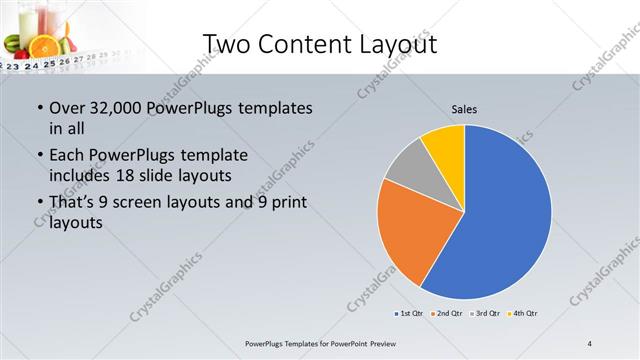 Two Content presentation slide layout