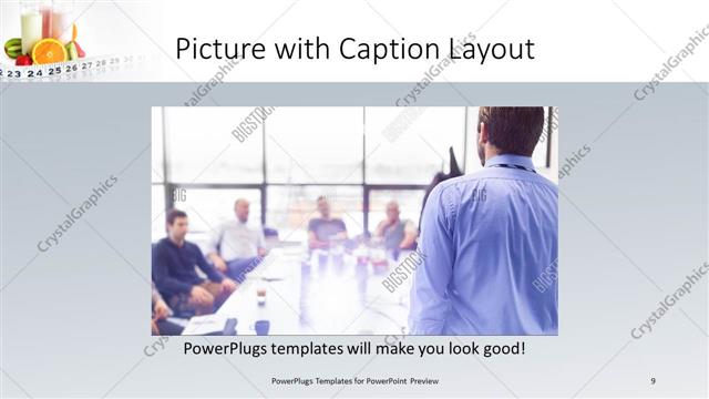 Picture with Caption presentation slide layout
