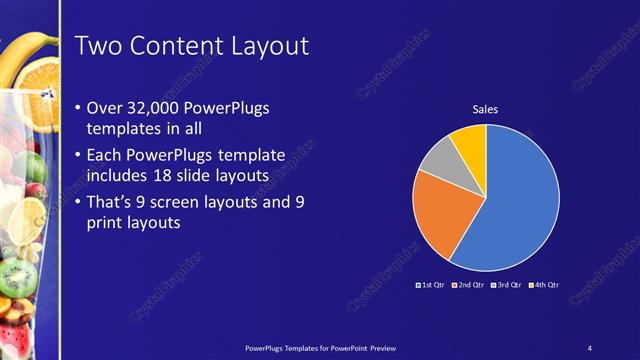 Two Content presentation slide layout