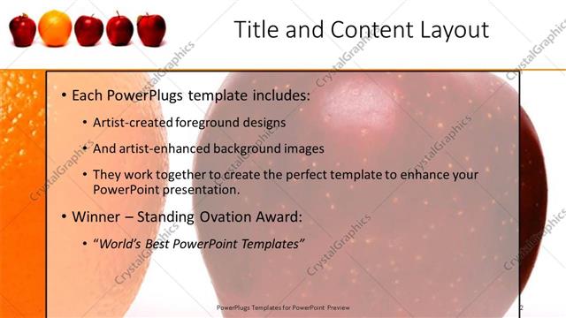 Title and Content presentation slide layout