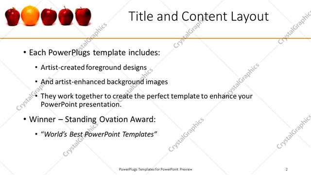 Title and Content presentation slide layout