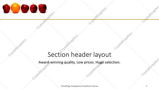Section Header presentation slide layout