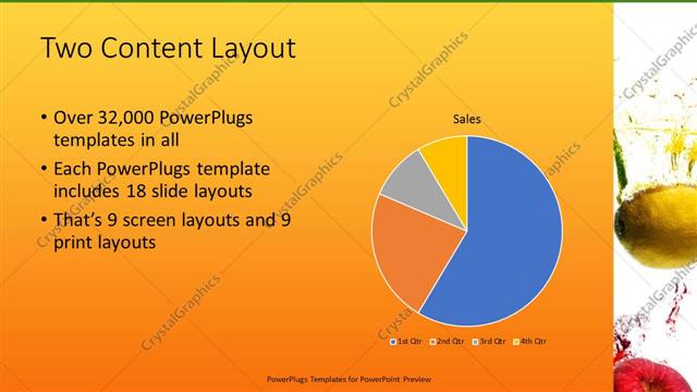 Two Content presentation slide layout
