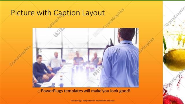 Picture with Caption presentation slide layout