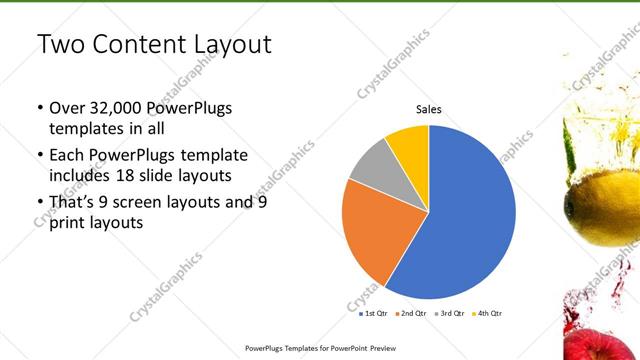 Two Content presentation slide layout