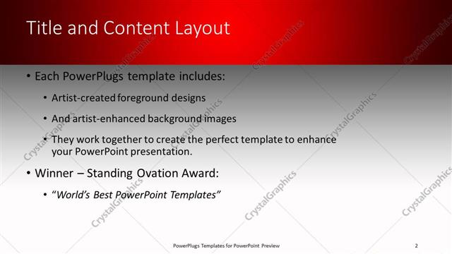 Title and Content presentation slide layout