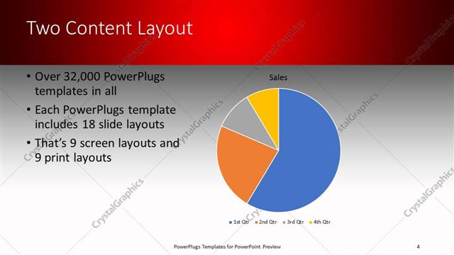Two Content presentation slide layout