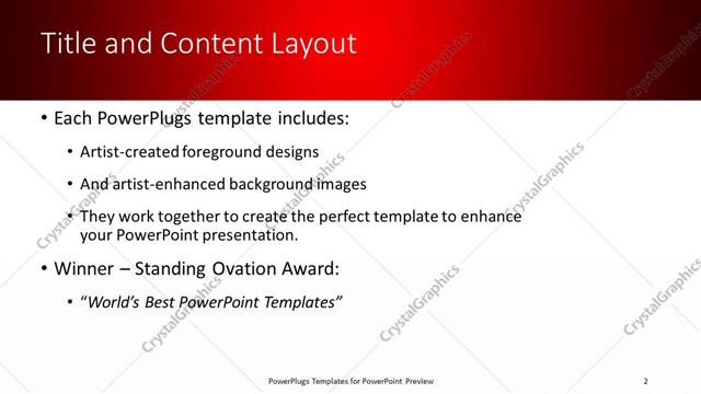 Title and Content presentation slide layout