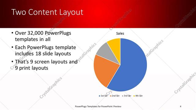 Two Content presentation slide layout
