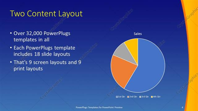 Two Content presentation slide layout