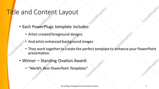 Title and Content presentation slide layout