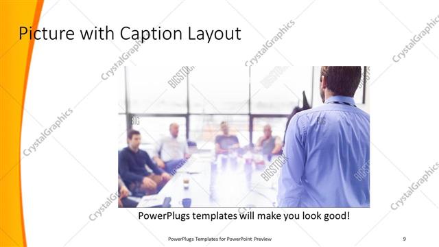 Picture with Caption presentation slide layout