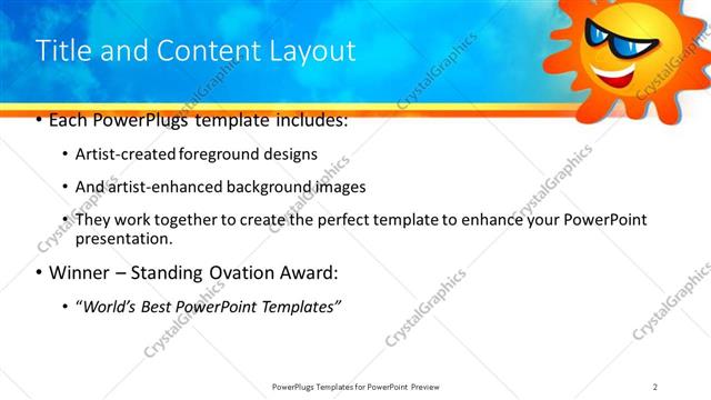 Title and Content presentation slide layout