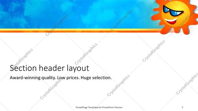 Section Header presentation slide layout