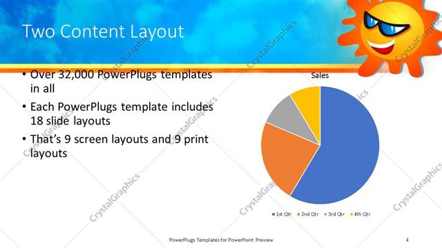 Two Content presentation slide layout