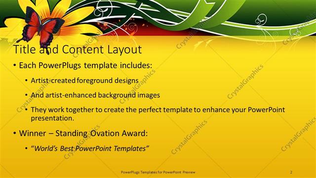 Title and Content presentation slide layout