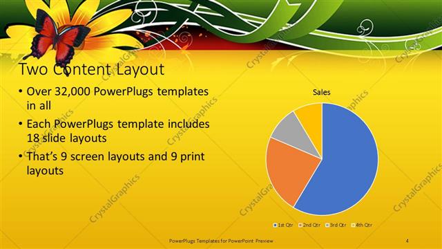 Two Content presentation slide layout