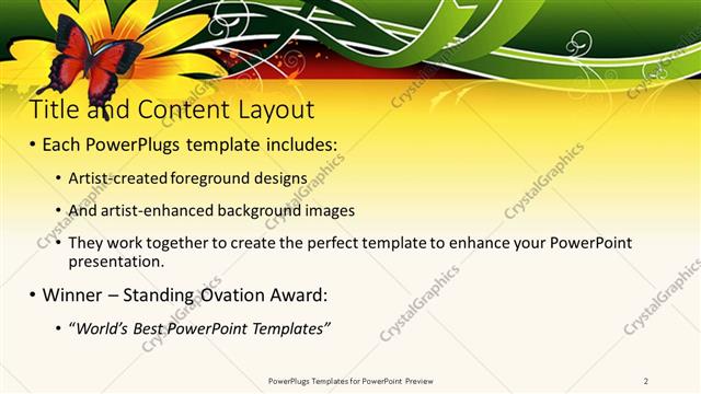 Title and Content presentation slide layout