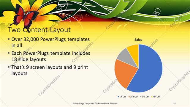 Two Content presentation slide layout