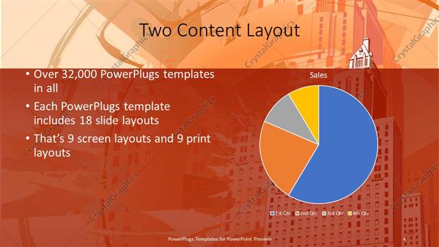 Two Content presentation slide layout